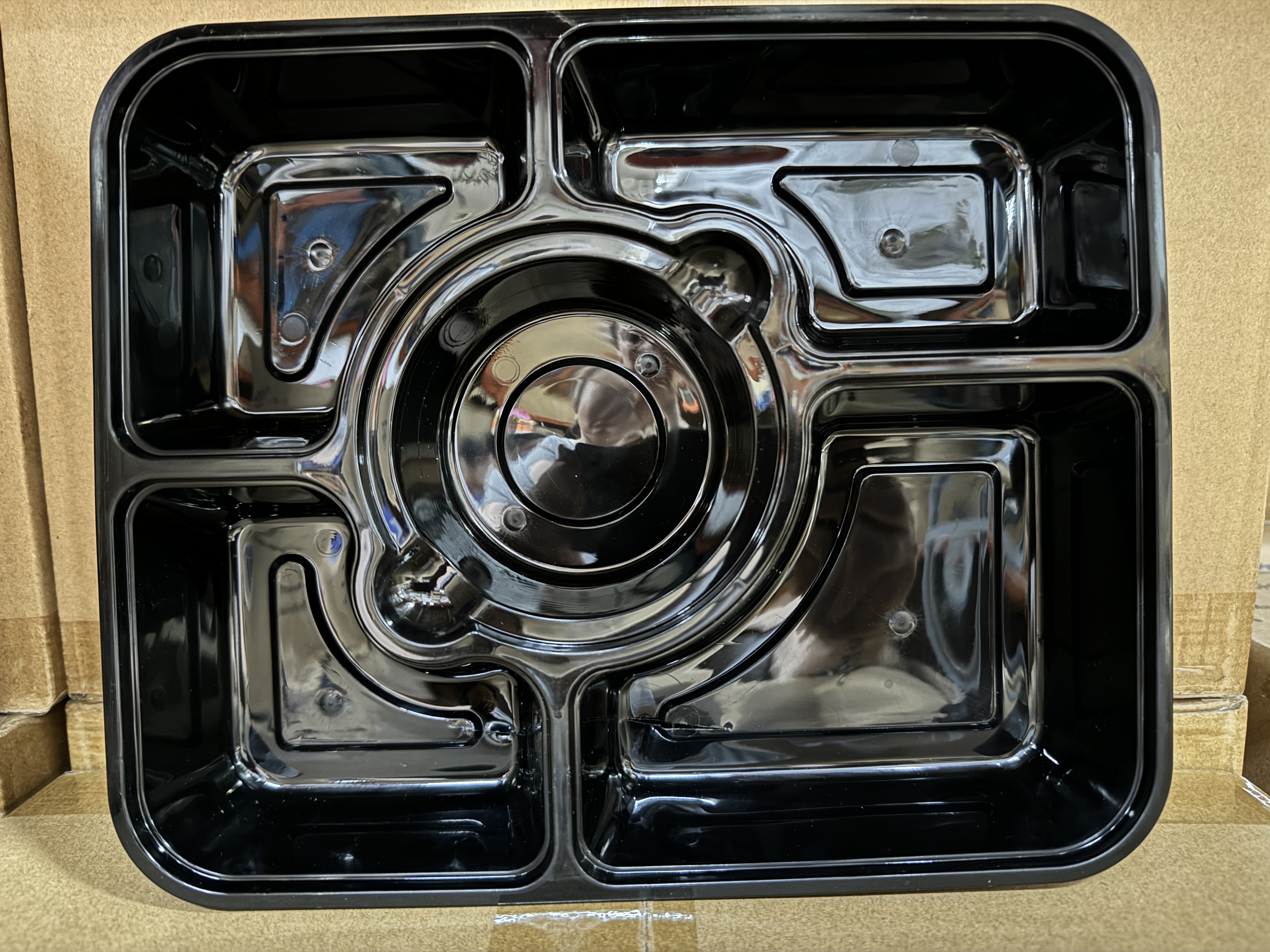 Black Bento Box & Lid 5-Comp 8